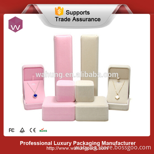 unique fancy square leather jewerly box for necklace earrings